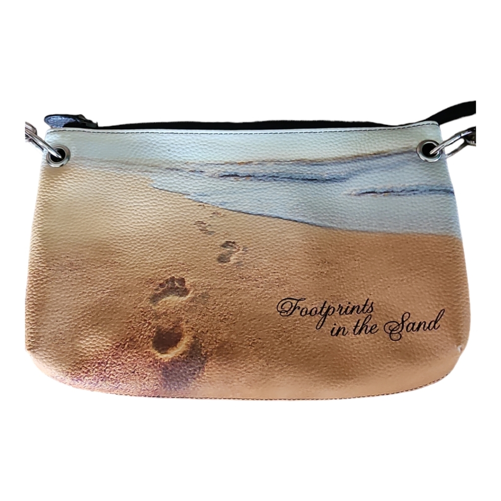 Bradford Exchange "Footprints in the Sand" Crossbody